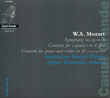 Wolfgang Amadeus Mozart (1756-1791): Symphonie Nr.29, CD