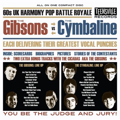 The Gibsons VS The Cymbaline: 60s UK Harmony Pop Battle Royale, CD