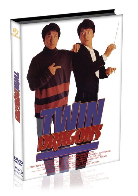 Twin Dragons - Jackie Chan (Blu-ray &amp; DVD im Mediabook), 1 Blu-ray Disc und 1 DVD
