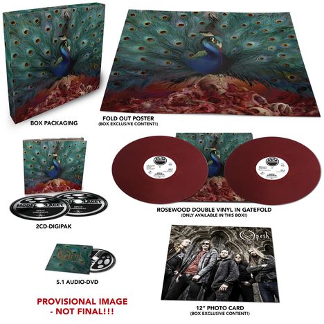 Opeth: Sorceress (Limited-Edition-Box-Set) (Rosewood Vinyl), 2 LPs, 2 CDs und 1 DVD-Audio
