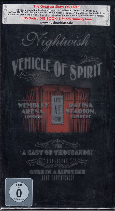 Nightwish: Vehicle Of Spirit: Live, 3 DVDs