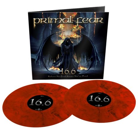 Primal Fear: 16.6 (Before The Devil Knows You're Dead) (Reissue) (Limited Edition) (Red/Black Marbled Vinyl), 2 LPs