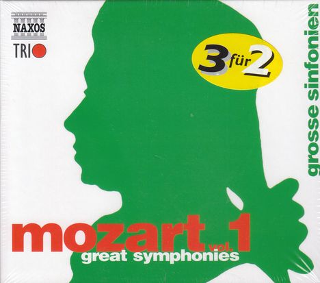 Wolfgang Amadeus Mozart (1756-1791): Naxos Mozart-Edition 1 - Große Symphonien, 3 CDs