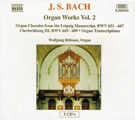 Johann Sebastian Bach (1685-1750): Orgelwerke Vol.2, 5 CDs