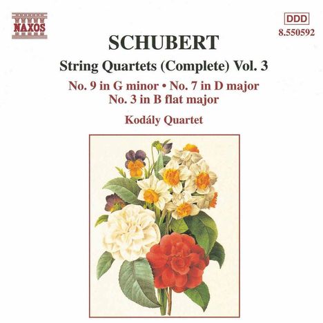 Franz Schubert (1797-1828): Streichquartette Nr.3,7,9, CD