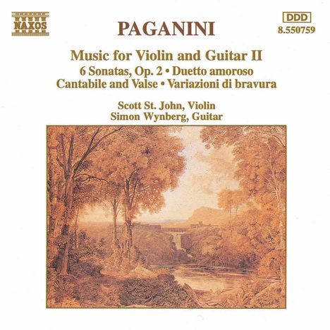 Niccolo Paganini (1782-1840): Werke für Violine &amp; Gitarre Vol.2, CD