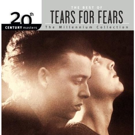 "The Best of Tears for Fears: The Millennium Collection". Zwei Personen in seitlichem Profil, eine schaut nach oben.