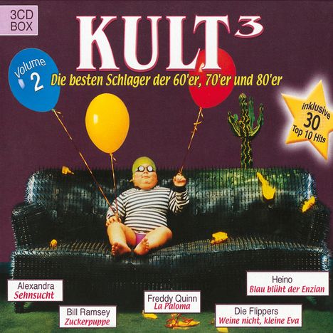 Kult hoch 3 - Die besten Schlager der 60er, 70er und 80er, 3 CDs