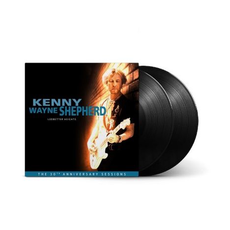 Text: „Kenny Wayne Shepherd, Ledbetter Heights, The 30th Anniversary Sessions“. Zwei schwarze Vinyl-Schallplatten.