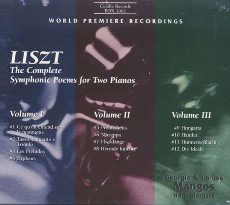 Franz Liszt (1811-1886): Sämtliche Symphonische Dichtungen für 2 Klaviere, 3 CDs