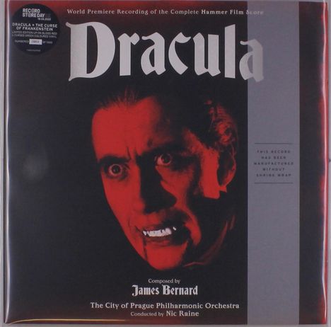 James Bernard: Filmmusik: Dracula / The Curse Of Frankenstein (Limited Numbered Edition) (Blood Red &amp; Cursed Green Vinyl), 2 LPs