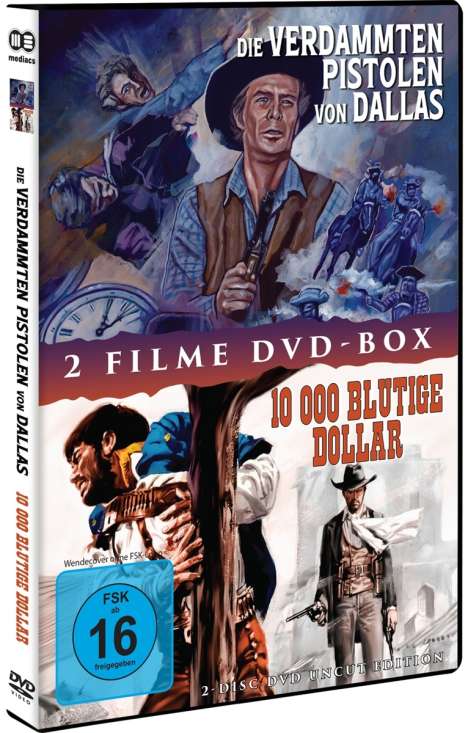 Die verdammten Pistolen von Dallas / 10.000 blutige Dollar, 2 DVDs