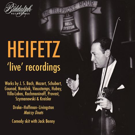 Jascha Heifetz - "Live" Recordings, CD