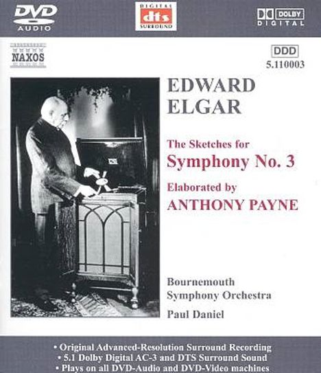 Edward Elgar (1857-1934): Symphonie Nr.3, DVD-Audio