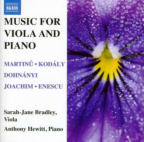 Sarah-Jane Bradley &amp; Anthony Hewitt - Music for Viola &amp; Piano, CD