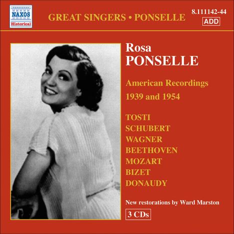 Rosa Ponselle - American Redordings 1939 &amp; 1954, 3 CDs