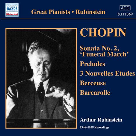 Artur Rubinstein - Chopin-Recordings 1946-1958, CD