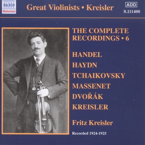 Fritz Kreisler - The Complete Recordings Vol.6, CD