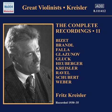 Fritz Kreisler - The Complete Recordings Vol.11, CD