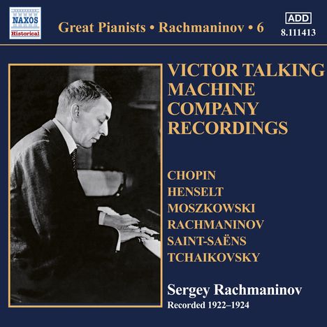 Sergej Rachmaninoff - Victor Talking Machine Company Recordings, CD