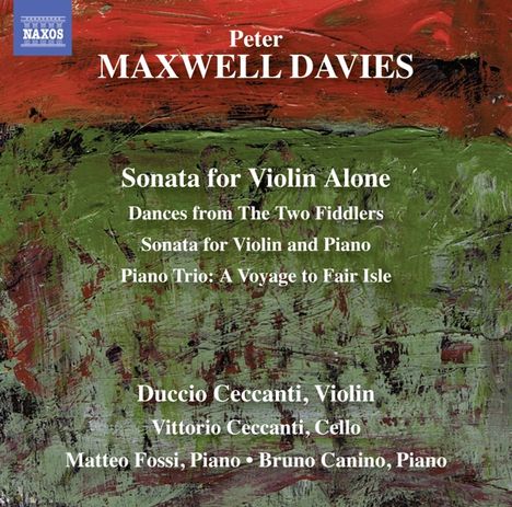 Peter Maxwell Davies (1934-2016): Sonate für Violine solo, CD