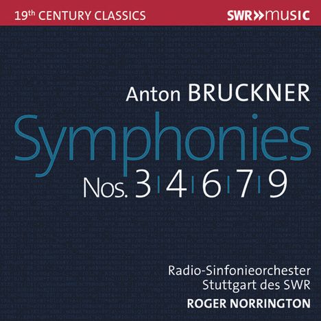 Anton Bruckner (1824-1896): Symphonien Nr.3,4,6,7,9, 5 CDs