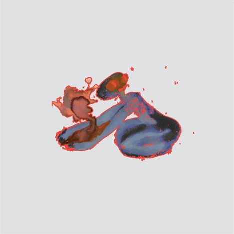 Die Illustration zeigt abstrakte Formen in Rot und Blau auf grauem Hintergrund.