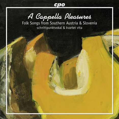 "A Cappella Pleasures", Volkslieder aus Südösterreich & Slowenien. Künstler: schnittpunktvokal & kvartet vita. Abstrakte Malerei.