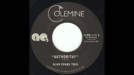 Alan Evans: Authoritay/Drop Hop, Single 7"