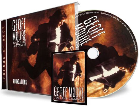 "Geoff Moore and The Distance" und "Foundations" sind als Text zu sehen. Die Abbildung zeigt einen tanzenden Mann im Anzug.