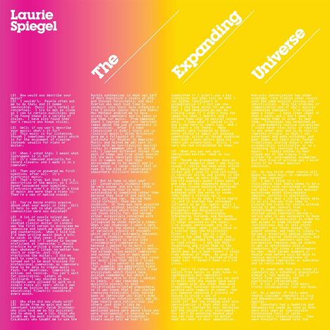 Laurie Spiegel: The Expanding Universe, 3 LPs