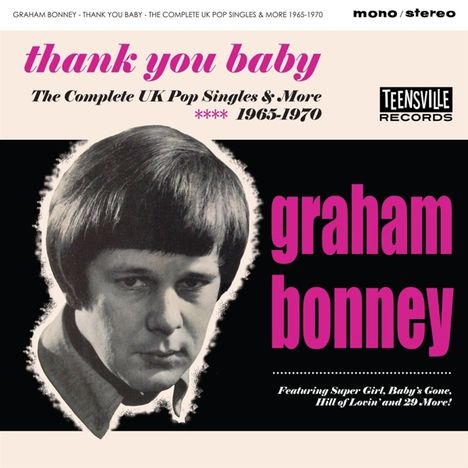 Graham Bonney: Thank You Baby (The Complete UK Pop Singles &amp; More), CD