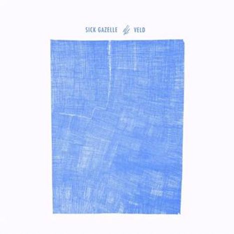 Oben steht "Sick Gazelle" und "Velo". Darunter abstrakte blaue Textur, die an ein Gemälde erinnert.