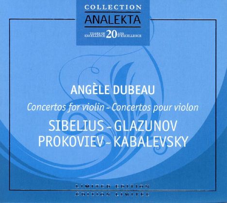 Angele Dubeau spielt Violinkonzerte, 2 CDs