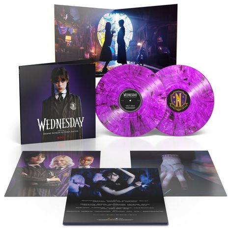 Danny Elfman (geb. 1953): Wednesday (Score) (Limited Edition) (Purple Smoky Marbled Vinyl), 2 LPs