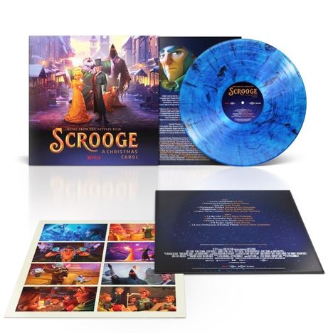 Filmmusik: Scrooge - A Christmas Carol (Music From The Netflix Film) (Blue W/ Black Smoke Vinyl), LP