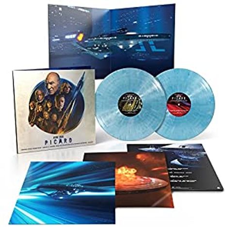 Stephen Barton &amp; Frederik Wiedmann: Filmmusik: Star Trek Picard Original Series Season 3 Vol. 1 Soundtrack (Limited Edition) (Sky Blue With White Burst Vinyl), 2 LPs