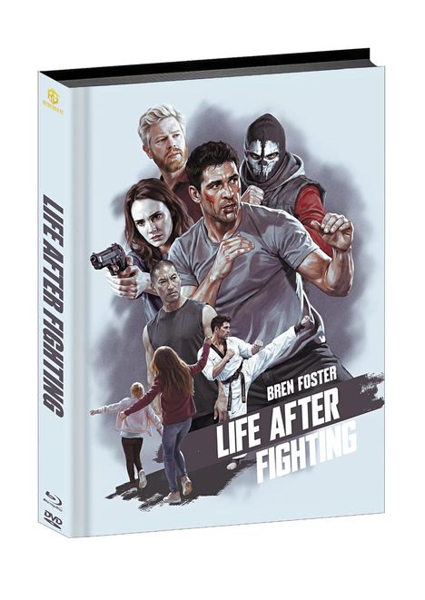 „LIFE AFTER FIGHTING“ steht auf dem Cover. Gezeichnete Figuren: Kämpfer, maskierter Mensch und Frau mit Pistole.