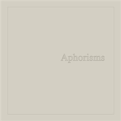 Graham Lambkin: Aphorisms, 2 LPs