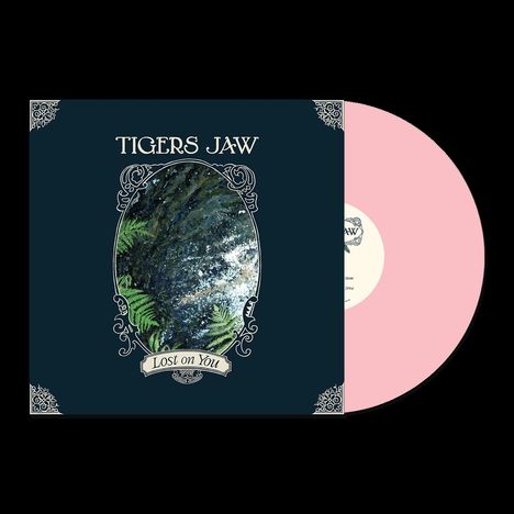 "TIGERS JAW" und "Lost on You". Cover mit Waldmotiv, rosa Vinyl.