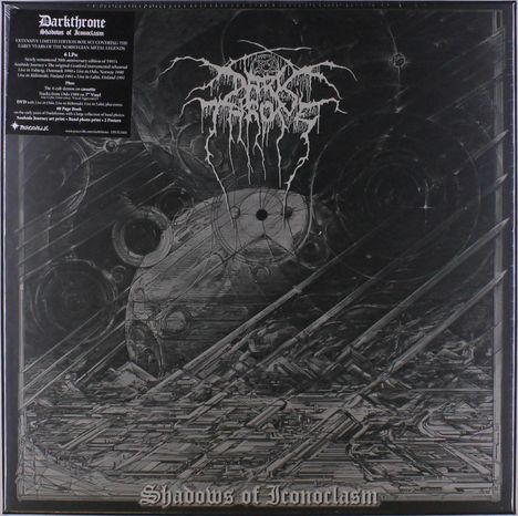 Darkthrone: Shadows Of Iconoclasm (Limited Edition Box Set), 6 LPs, 1 Single 7", 4 MCs, 1 DVD und 1 Buch