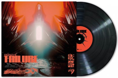 „Prince of Failure“, Songtitel darunter; Illustration einer schwarzen Schallplatte mit rotem Etikett rechts.