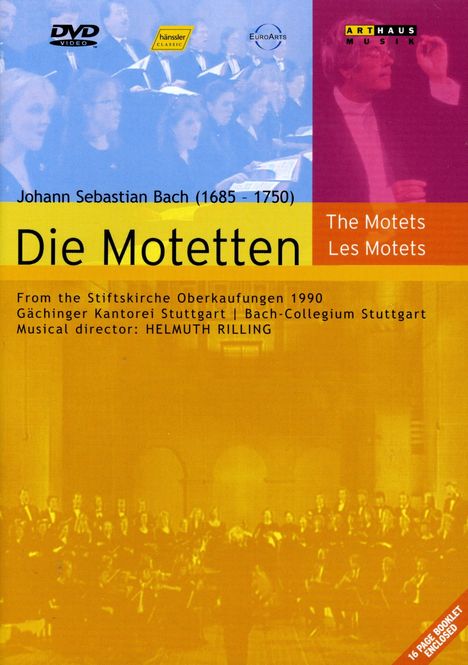 Johann Sebastian Bach (1685-1750): Motetten BWV 118,225-230,Anh.159 &amp; 160,BWV deest, DVD