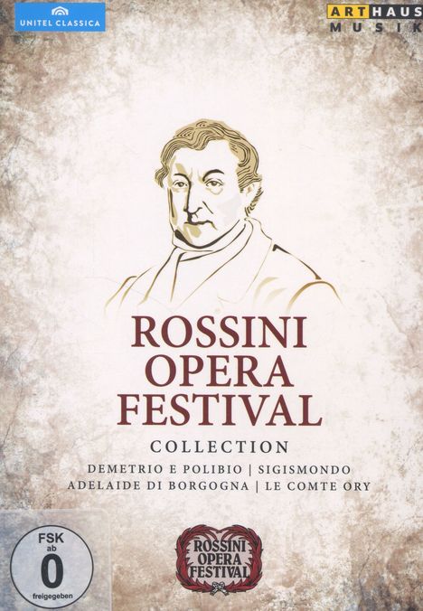 Gioacchino Rossini (1792-1868): 4 Gesamtopern "Rossini Opera Festival", 6 DVDs