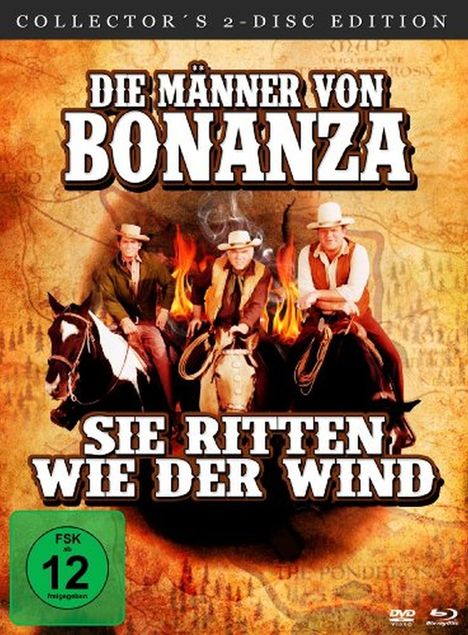 Die Männer von Bonanza - Sie ritten wie der Wind (Blu-ray &amp; DVD), 1 Blu-ray Disc und 1 DVD