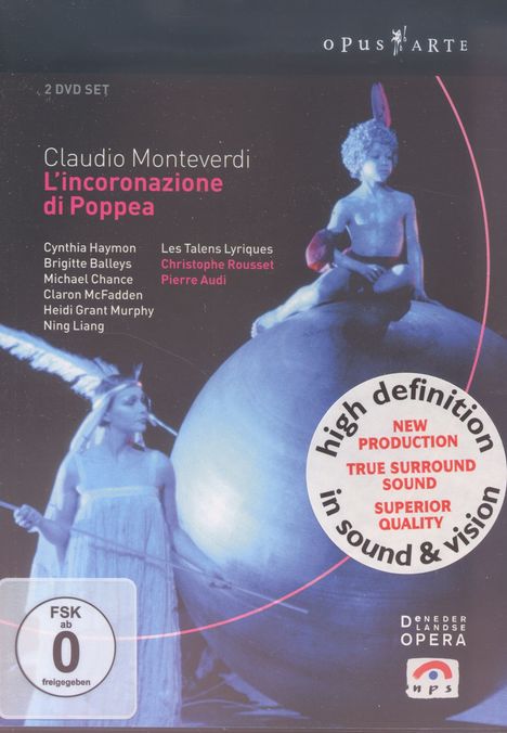 Claudio Monteverdi (1567-1643): L'incoronazione di Poppea, 2 DVDs