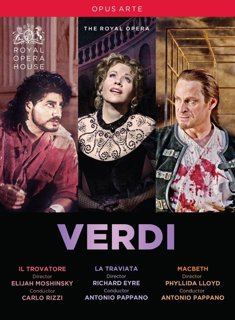 Giuseppe Verdi (1813-1901): 3 Operngesamtaufnahmen, 3 DVDs