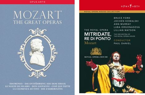Wolfgang Amadeus Mozart (1756-1791): The Great Operas (8 Operngesamtaufnahmen), 13 DVDs