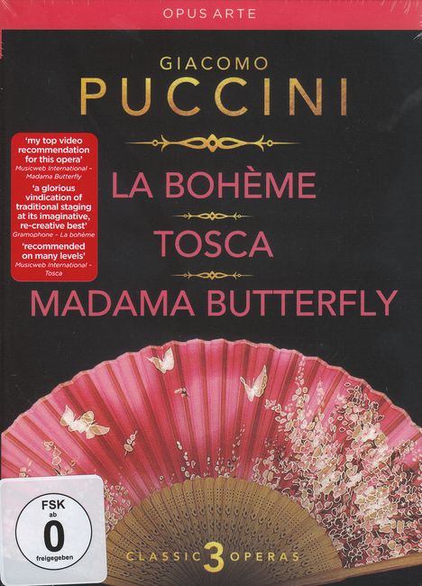 Giacomo Puccini (1858-1924): 3 Opern-Gesamtaufnahmen, 6 DVDs