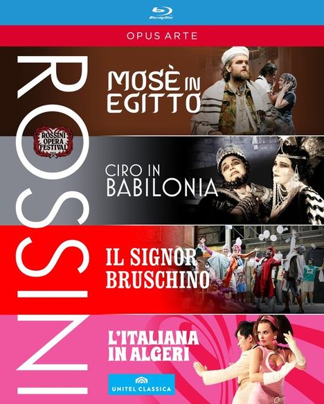 Gioacchino Rossini (1792-1868): 4 Gesamtopern, 5 Blu-ray Discs
